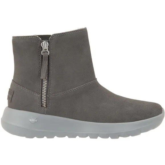 NEW Skechers Air Cooled Goga Mat Goldy Suede Fur Lined Winter Ankle Boots