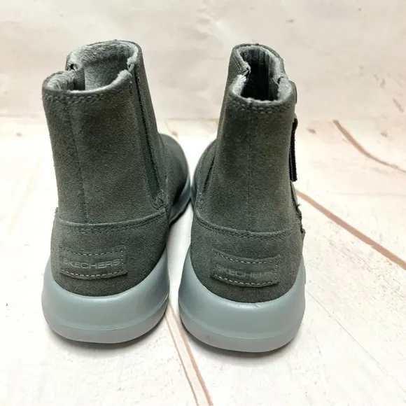 NEW Skechers Air Cooled Goga Mat Goldy Suede Fur Lined Winter Ankle Boots