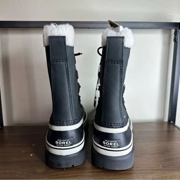 NEW SOREL Caribou Black Waterproof Winter Boots Sz 9 Womens