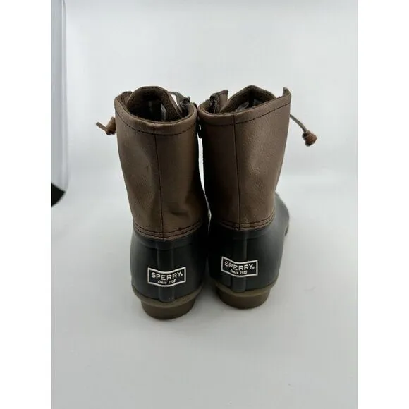 NEW! Sperry Top Sider Saltwater Duck Boots Women's Size 9.5 Dark Brown STS83684