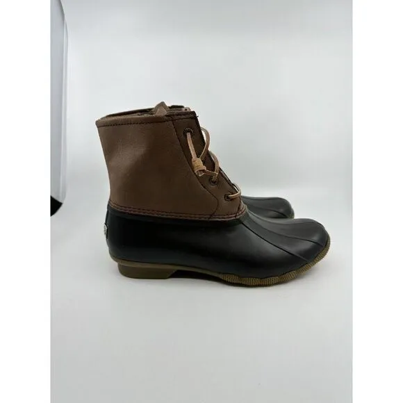 NEW! Sperry Top Sider Saltwater Duck Boots Women's Size 9.5 Dark Brown STS83684