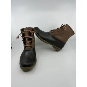 NEW! Sperry Top Sider Saltwater Duck Boots Women's Size 9.5 Dark Brown STS83684