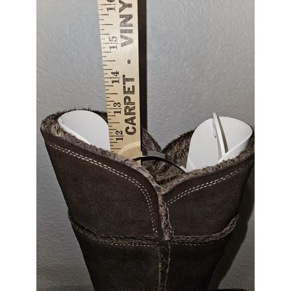 New! Sporto Leather Suede Patch Brown Boots 5035308 Women Size 8.5M