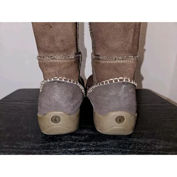 New! Sporto Leather Suede Patch Brown Boots 5035308 Women Size 8.5M