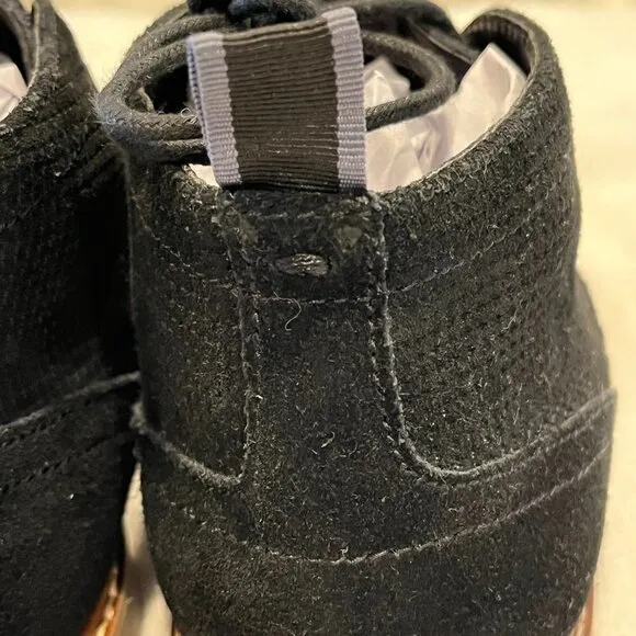 NEW Steve Madden Hardenn Men's Black Suede Leather Lace-Up Chukka Ankle Boots