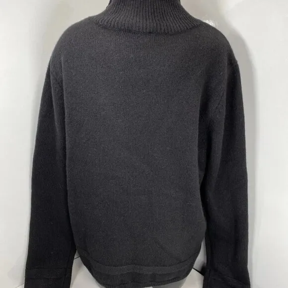 NEW THE KOOPLES Women's Funnel Neck Wool Sweater – Black – Size L – NWT