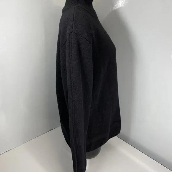 NEW THE KOOPLES Women's Funnel Neck Wool Sweater – Black – Size L – NWT