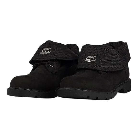 NEW TIMBERLAND Black Roll Top Boots Little Kids Style Size 1.5 Youth