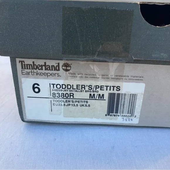 New Timberland Earthkeepers Leather Toddler Winter Boots Size 6 Burgundy Red