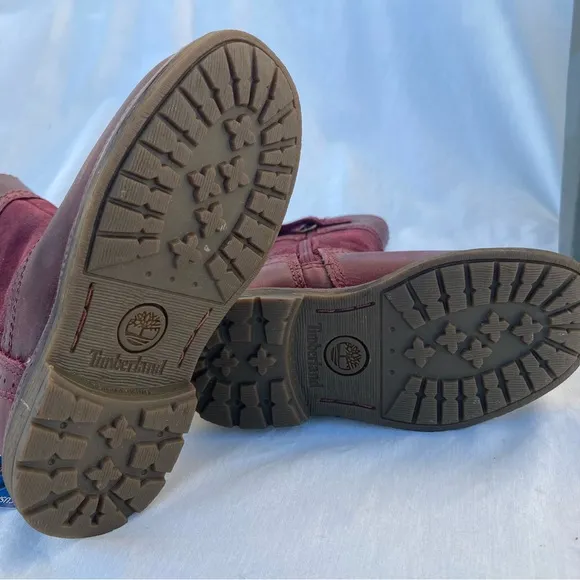 New Timberland Earthkeepers Leather Toddler Winter Boots Size 6 Burgundy Red