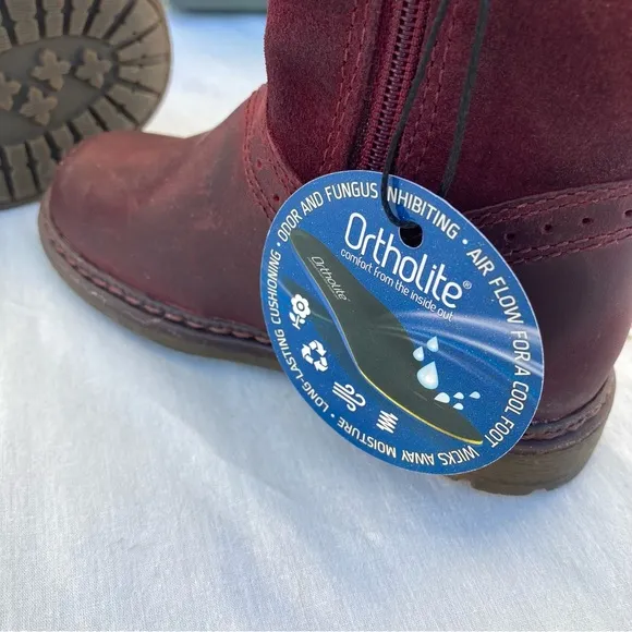 New Timberland Earthkeepers Leather Toddler Winter Boots Size 6 Burgundy Red