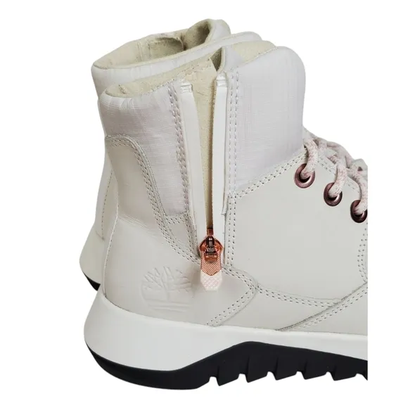 New Timberland supaway boots leather zip lace up white casual preppy outdoor