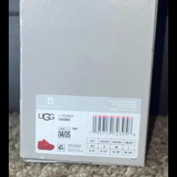 NEW! UGG Baby Faux Fur Bixbee Bootie Size 4/5 Red NIB