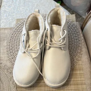 NEW UGG Mens Neumel Leather Chukka Ankle Boot - 1133777 - White - 14 US (C98)