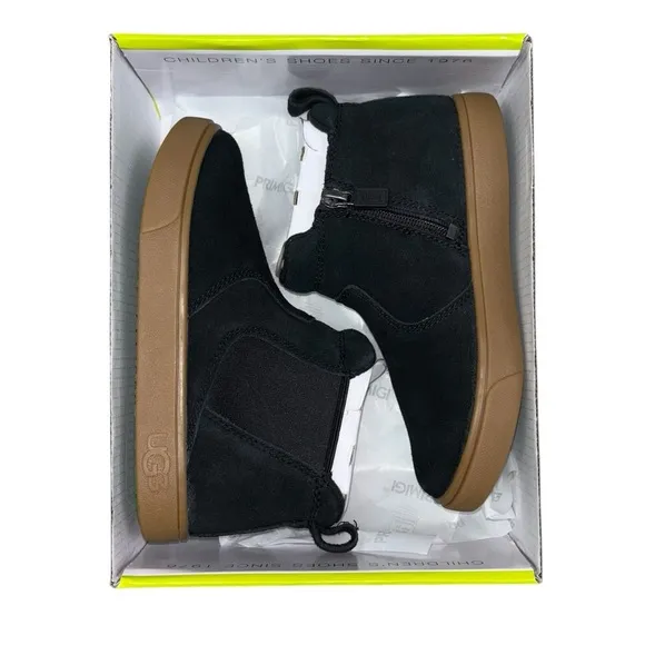 New UGG Suede Zip Boots 12T Black