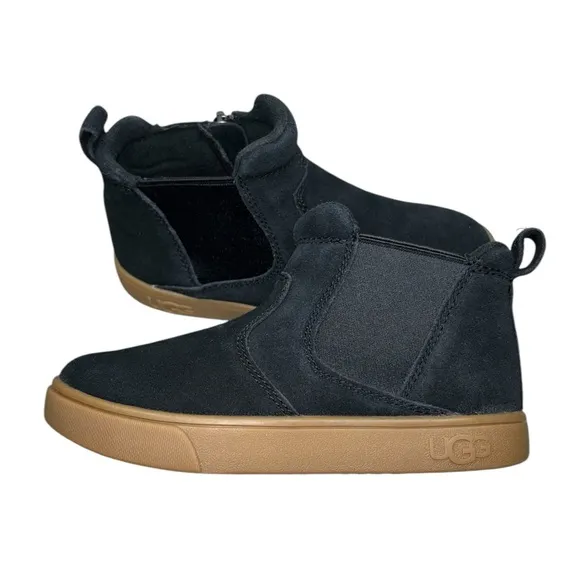 New UGG Suede Zip Boots 12T Black