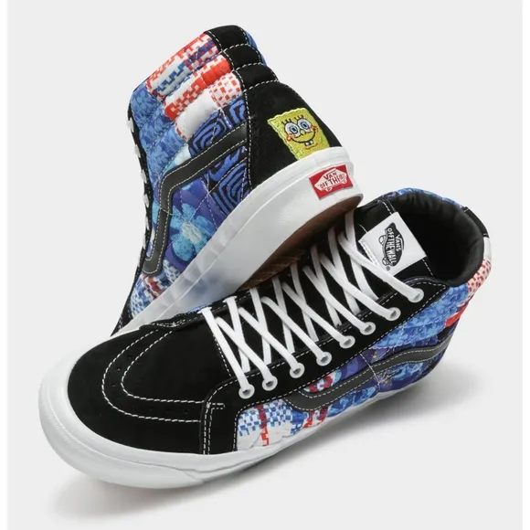 NEW Vans SpongeBob Sandy Liang Sk8-Hi 38 DX Shoes Patchwork 8.5