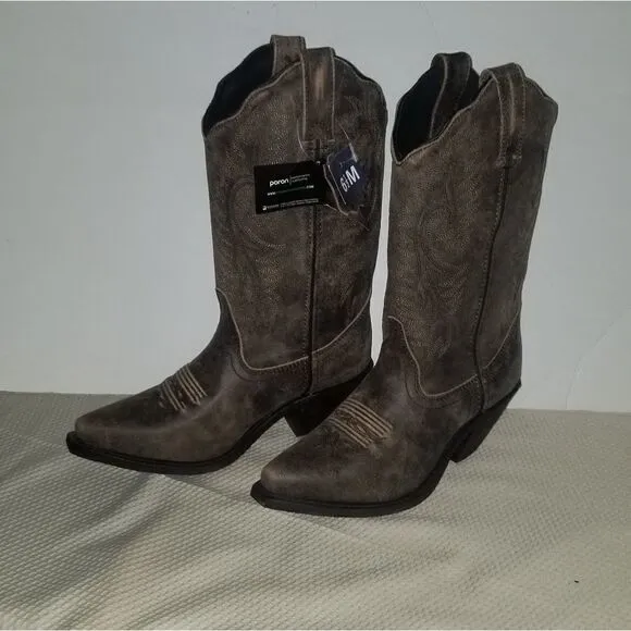 New western Genuine Leather Boots Rockin Country Collection with thags