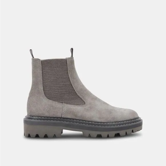 NIB Dolce Vita Moana H2O Charcoal Suede Boots 6.5