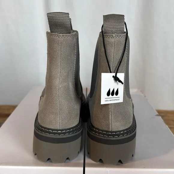 NIB Dolce Vita Moana H2O Charcoal Suede Boots 6.5