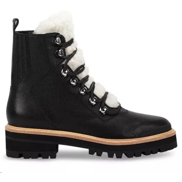NIB Marc Fisher LTD Black Izzie Lugsole Ankle Boot Size 6.5