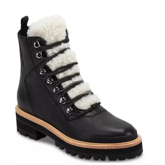 NIB Marc Fisher LTD Black Izzie Lugsole Ankle Boot Size 6.5