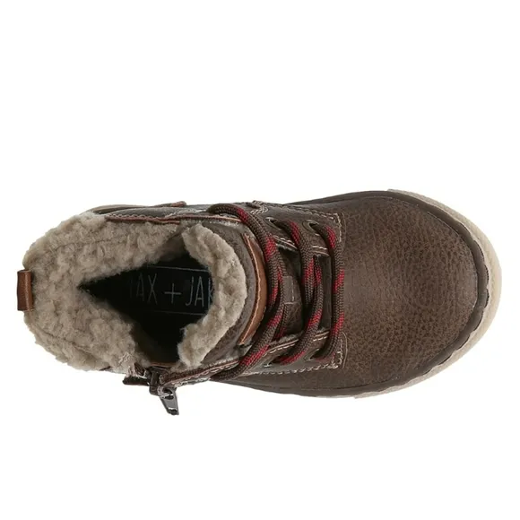 NIB Max   Jake Steven Boot Brown Kid's Zip Up Boot Size 5 Toddler