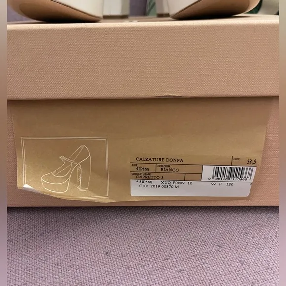 NIB Miu Miu Platform Mary Jane Pumps 38.5
