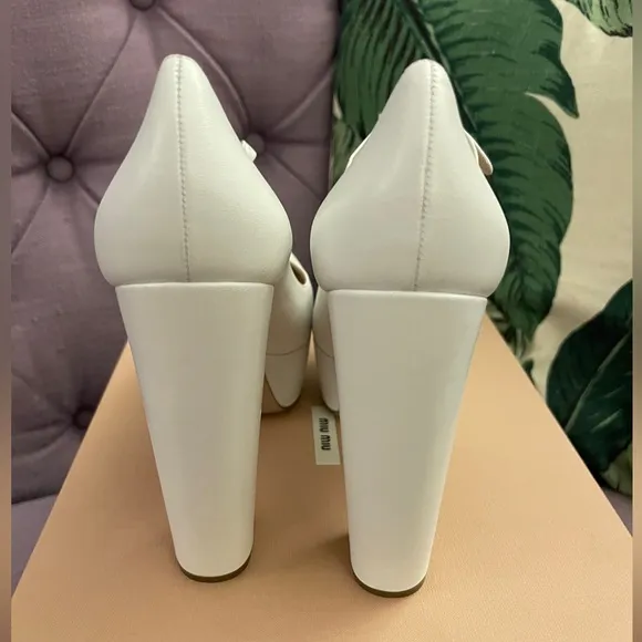 NIB Miu Miu Platform Mary Jane Pumps 38.5