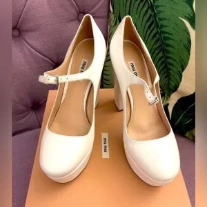 NIB Miu Miu Platform Mary Jane Pumps 38.5