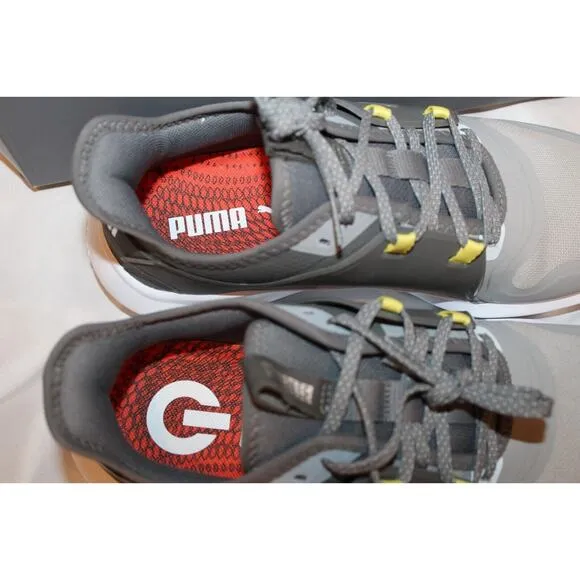 NIB PUMA Men's Ignite Fasten8‎ Pro Spikeless Waterproof Golf Shoes Sz 8 Gray
