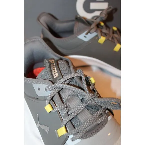 NIB PUMA Men's Ignite Fasten8‎ Pro Spikeless Waterproof Golf Shoes Sz 8 Gray