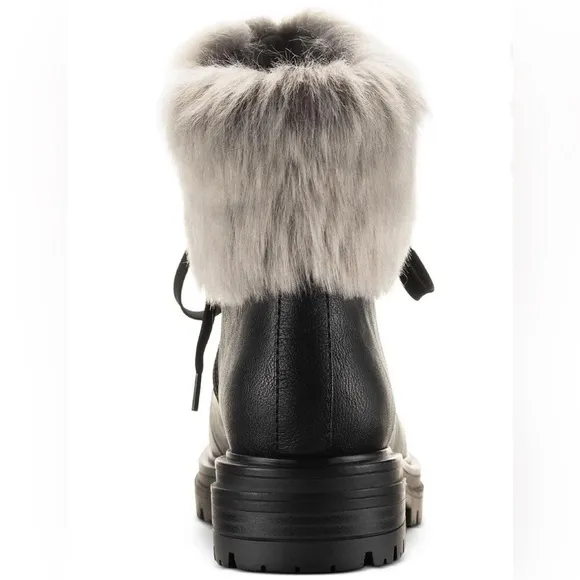 NIB Sun   Stone | Black Orlaap Cold-Weather Lug Sole Boots | Size 5.5