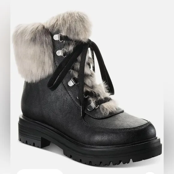 NIB Sun   Stone | Black Orlaap Cold-Weather Lug Sole Boots | Size 5.5
