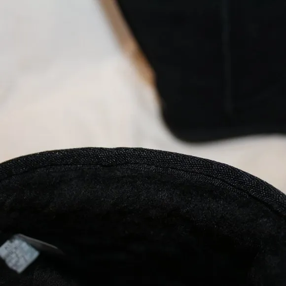 NIB UGG KOOLABURRA GIRL'S TALL BOW SUEDE‎ FUR LINED WINTER BOOTS BLACK