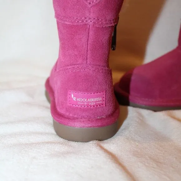 NIB UGG KOOLABURRA‎ TODDLERS GIRL'S SUEDE FUR BOOTS PINK