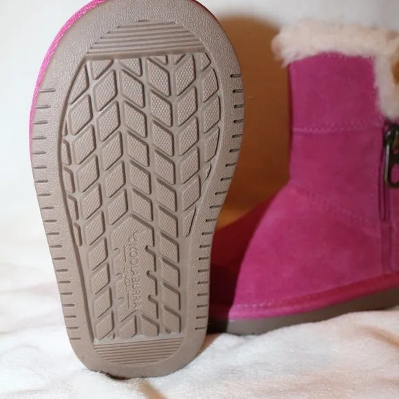 NIB UGG KOOLABURRA‎ TODDLERS GIRL'S SUEDE FUR BOOTS PINK