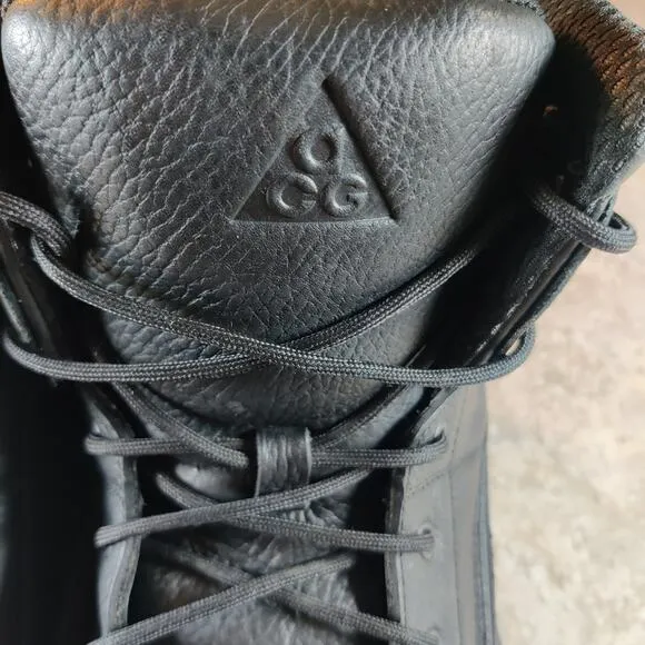 Nike ACG Woodside 2 Triple Black Waterproof Boots Shoes 525393-090 Mens 14 Clean