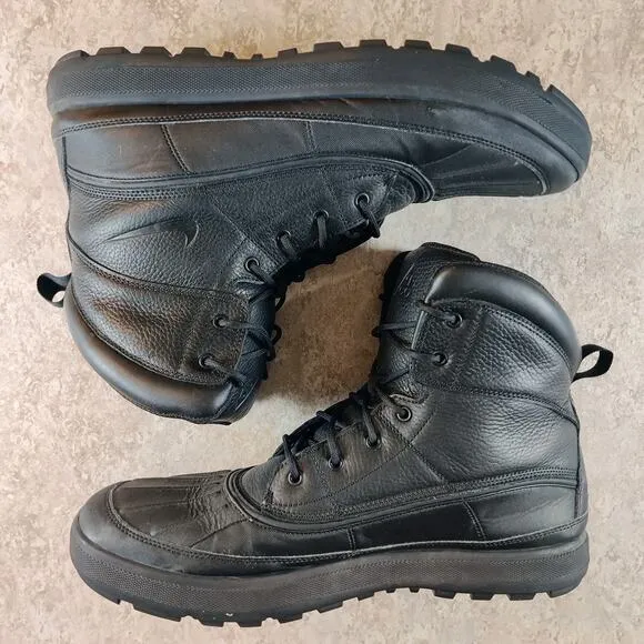 Nike ACG Woodside 2 Triple Black Waterproof Boots Shoes 525393-090 Mens 14 Clean
