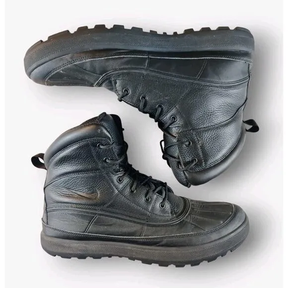 Nike ACG Woodside 2 Triple Black Waterproof Boots Shoes 525393-090 Mens 14 Clean