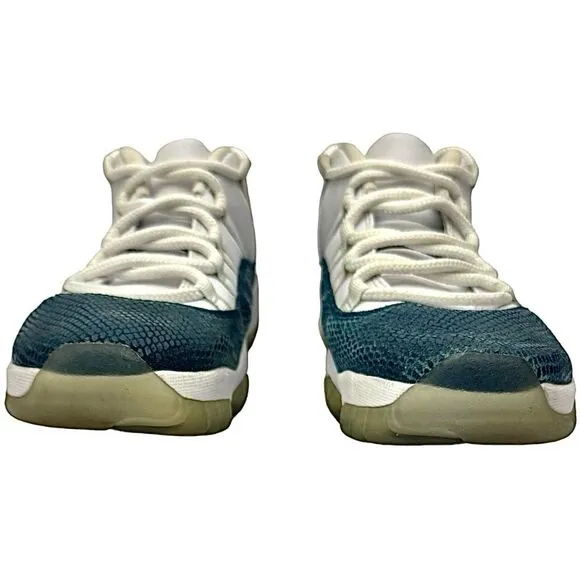 Nike Air Jordan 10.5 XI Retro Low Men Size 8 Shoes Snakeskin Navy CD6846-102