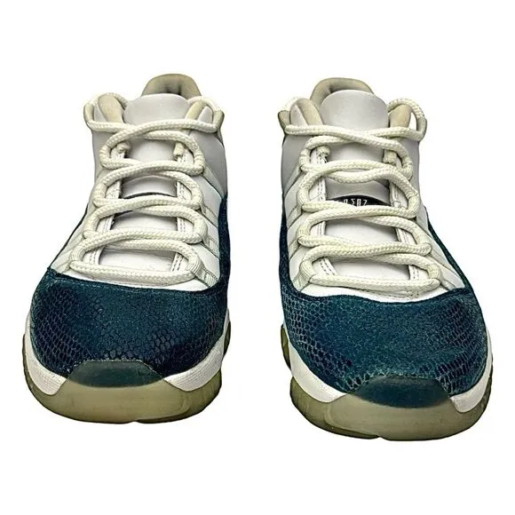 Nike Air Jordan 10.5 XI Retro Low Men Size 8 Shoes Snakeskin Navy CD6846-102