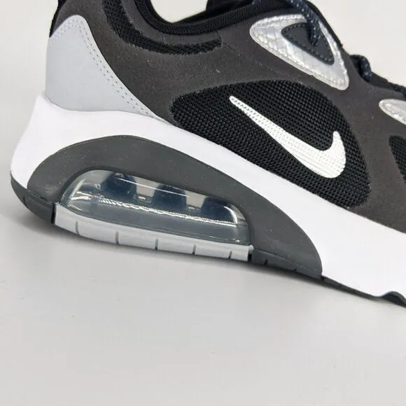 Nike Air Max 200 Men's Winter Casual Shoes Sneakers Black Grey &amp; White Size 10