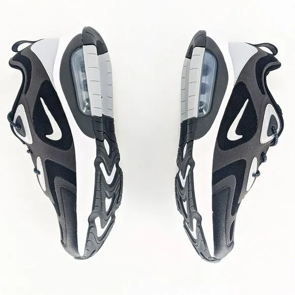 Nike Air Max 200 Men's Winter Casual Shoes Sneakers Black Grey &amp; White Size 10