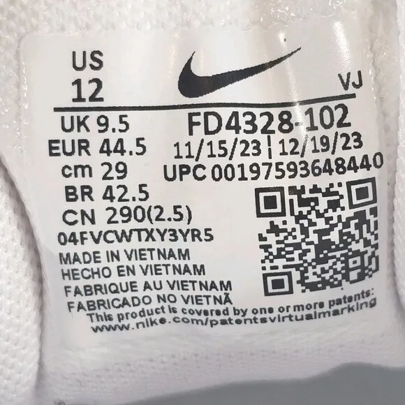 Nike Air Max 90 LV8 FD4328-102 White Photon Dust Shoes - Women's Size 12
