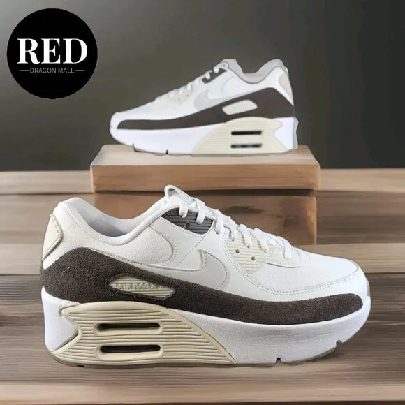 Nike Air Max 90 LV8 FD4328-102 White Photon Dust Shoes - Women's Size 12