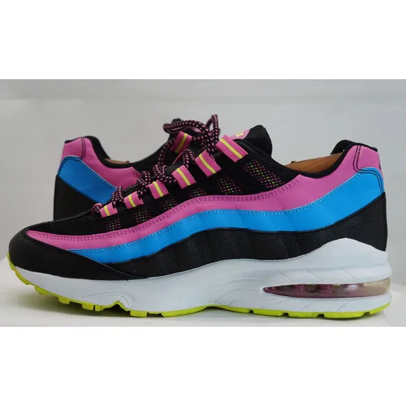 Nike Air Max 95 Sneakers GS Youth Black Volt/Red/Violet Size 7 Y