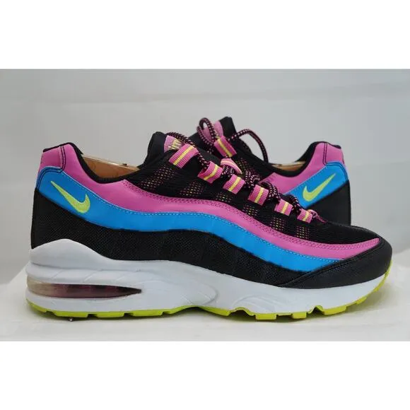 Nike Air Max 95 Sneakers GS Youth Black Volt/Red/Violet Size 7 Y