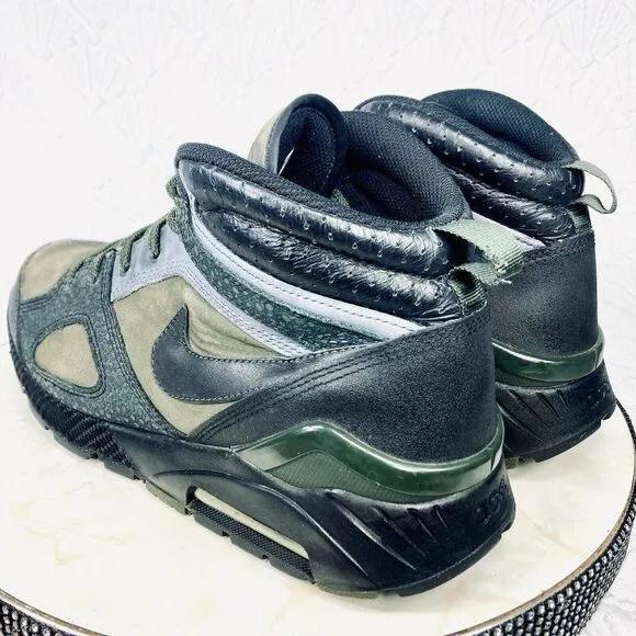 Nike Air Max Hi Top Athletic Shoes 11 Black Green Streetwear Y2k Retro Sneakers