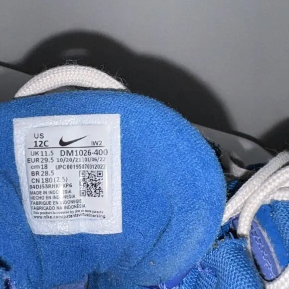 Nike Air‎ More Uptempo Low Medium Blue Sz 12 Child